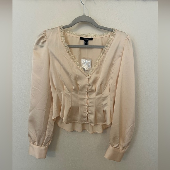 **SOLD** F21 Silky Blouse - Picture 2 of 4